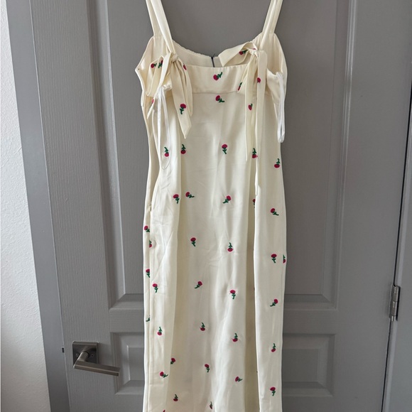 MAJORELLE Cream Dress with Pink Floral Accents - Picture 3 of 4